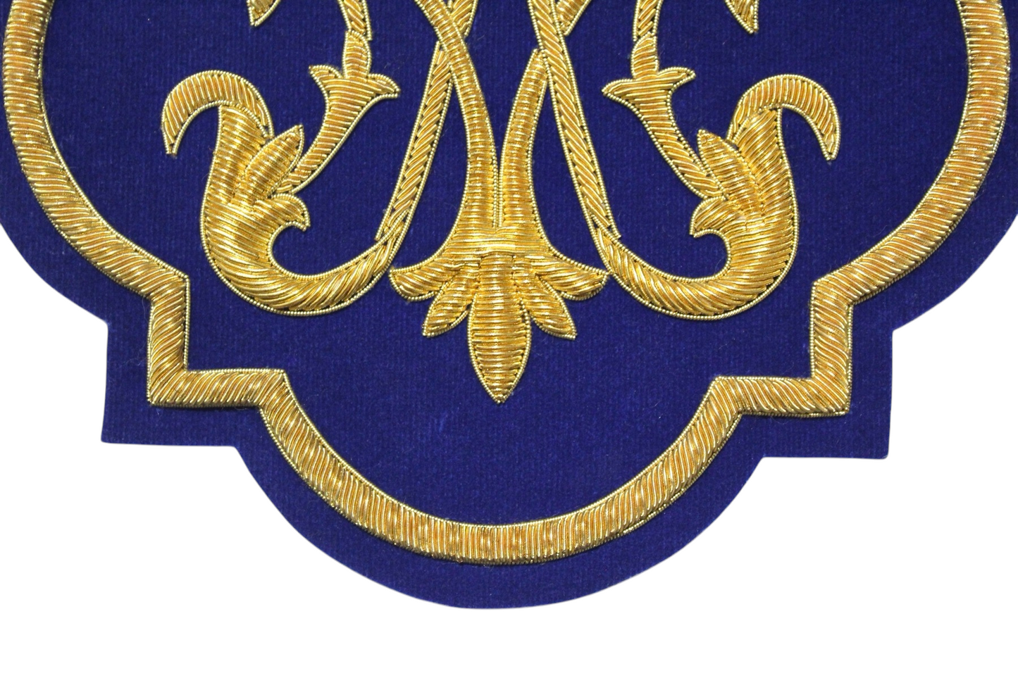 Marian Hand-Embroidered Liturgical Church Emblem for Vestments - Sewn on, Available in Multi Colors