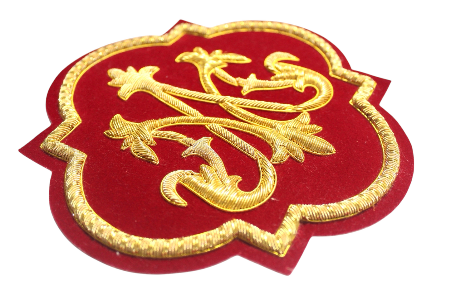 Marian Hand-Embroidered Liturgical Church Emblem for Vestments - Sewn on, Available in Multi Colors