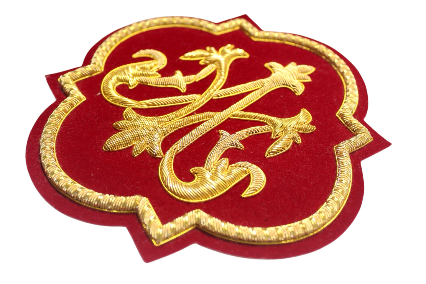 Marian Hand-Embroidered Liturgical Church Emblem for Vestments - Sewn on, Available in Multi Colors