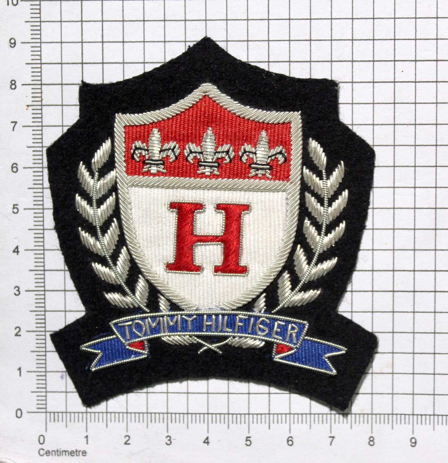 Hand-Embroidered Fashion Crest Patch – Gold &amp; Silver Bullion Wire Badge