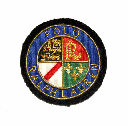 Hand-Embroidered Fashion Patch – Gold Bullion Wire Badge