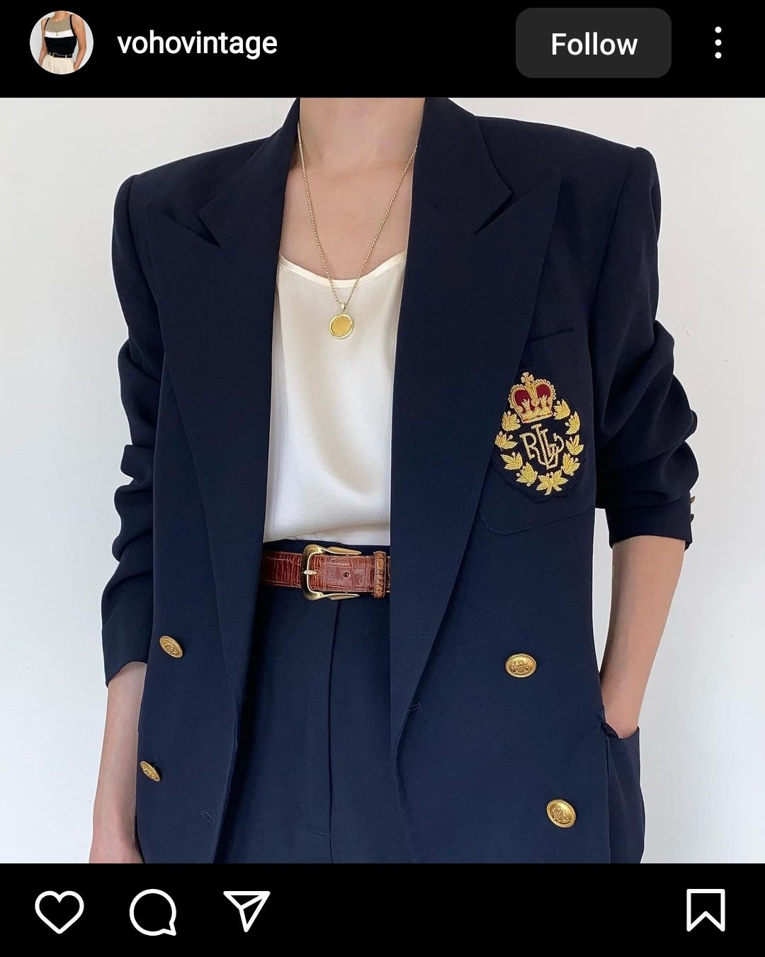 Hand-Embroidered Gold Bullion Fashion Patch – Crown and Laurel Design Sewn On Black Felt
