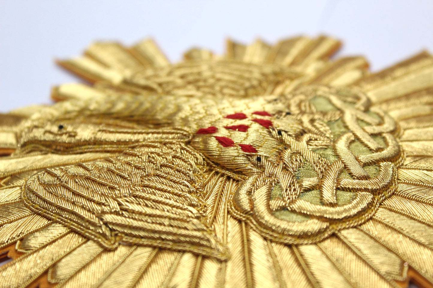 Hand-Embroidered Pelican with Rays Appliqué – Catholic Vestment Embroidery