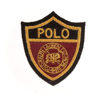 Hand-Embroidered Fashion Patch – Gold Bullion Wire Badge