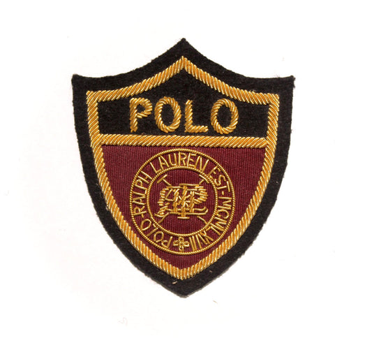 Hand-Embroidered Fashion Patch – Gold Bullion Wire Badge