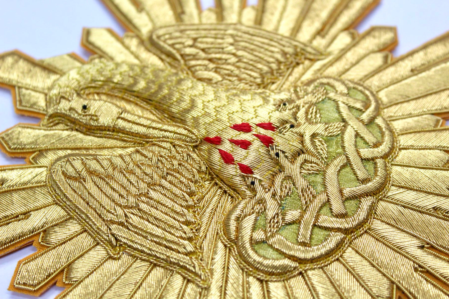 Hand-Embroidered Pelican with Rays Appliqué – Catholic Vestment Embroidery