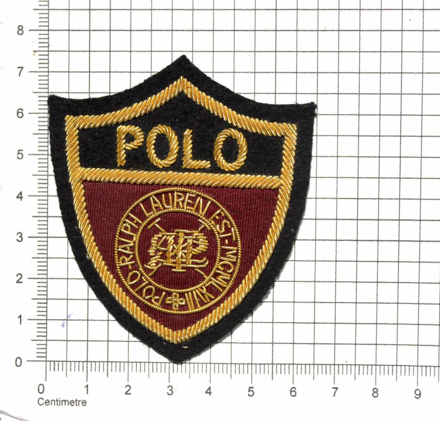 Hand-Embroidered Fashion Patch – Gold Bullion Wire Badge