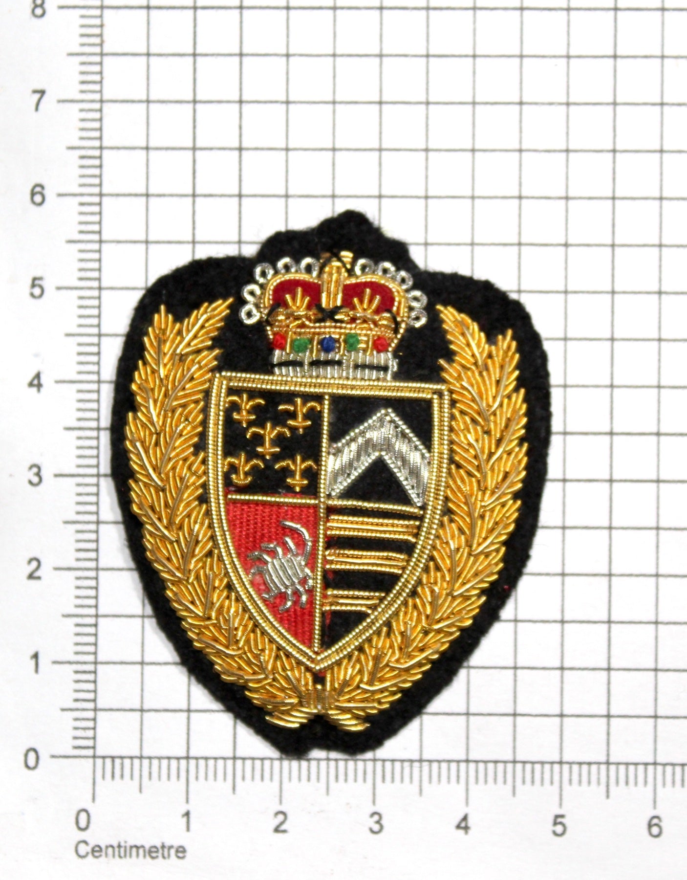 Hand Embroidered Bullion Pocket Badge for Blazer Jacket