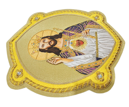 Christ sacred heart hand embroidered appliqué for catholic vestment, Catholic items