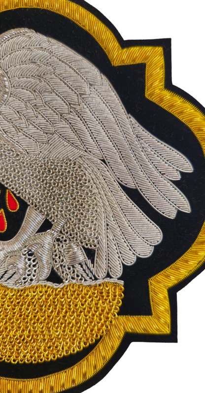 Pelican Appliqué for Catholic Vestments Sewn On Sweat Velvet