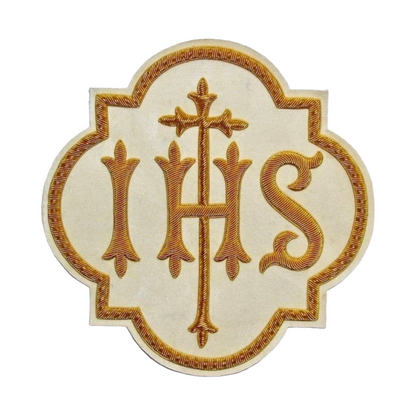 IHS Hand-Embroidered Liturgical Church Emblem