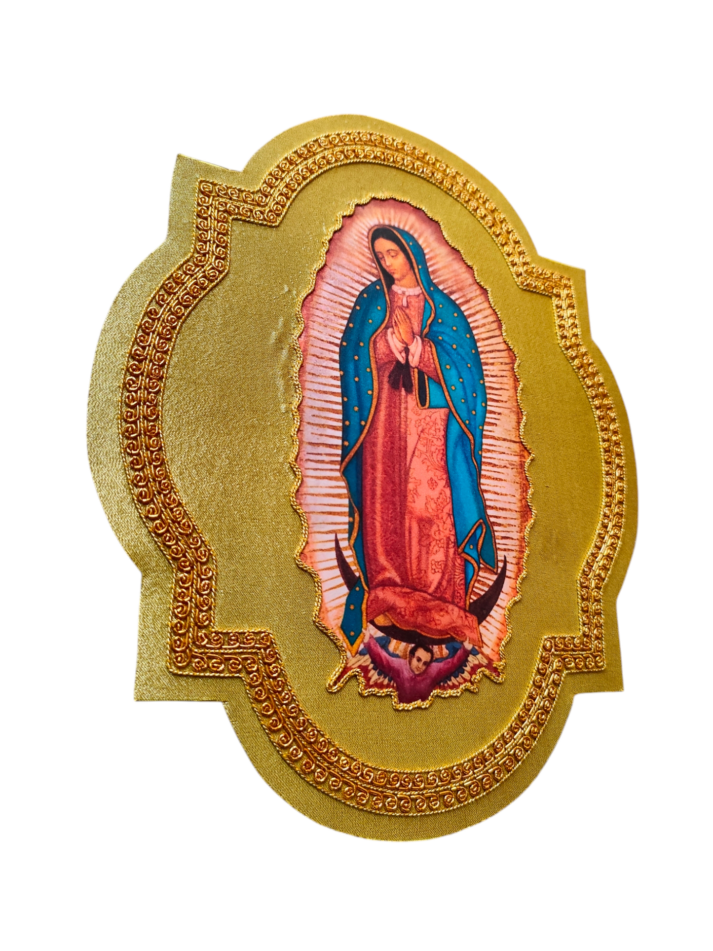 Hand-Embroidered Guadalupe Appliqué for Catholic Vestments
