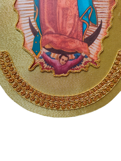 Hand-Embroidered Guadalupe Appliqué for Catholic Vestments