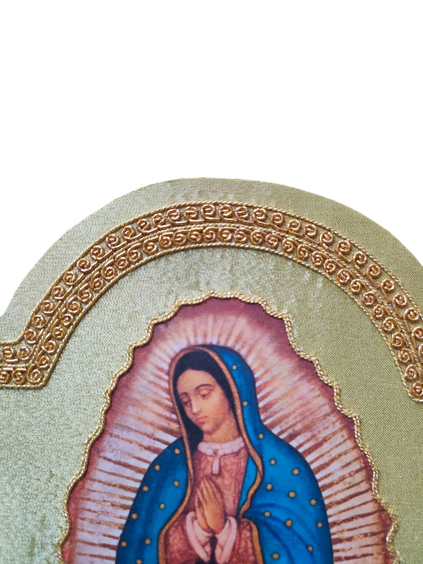 Hand-Embroidered Guadalupe Appliqué for Catholic Vestments