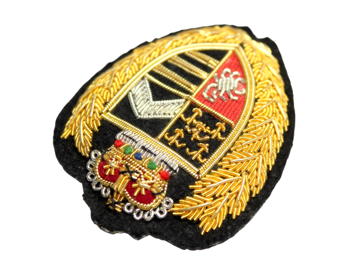 Hand Embroidered Bullion Pocket Badge for Blazer Jacket