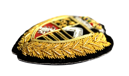 Hand Embroidered Bullion Pocket Badge for Blazer Jacket