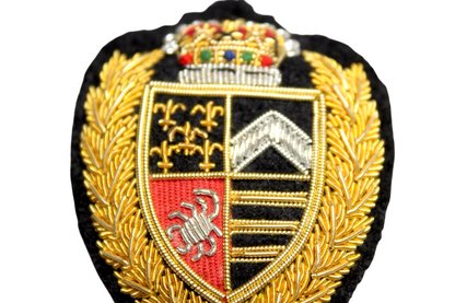 Hand Embroidered Bullion Pocket Badge for Blazer Jacket