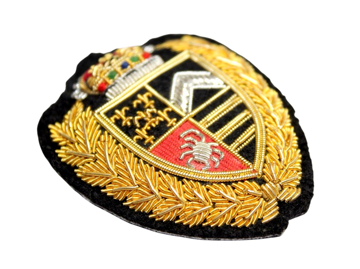 Hand Embroidered Bullion Pocket Badge for Blazer Jacket