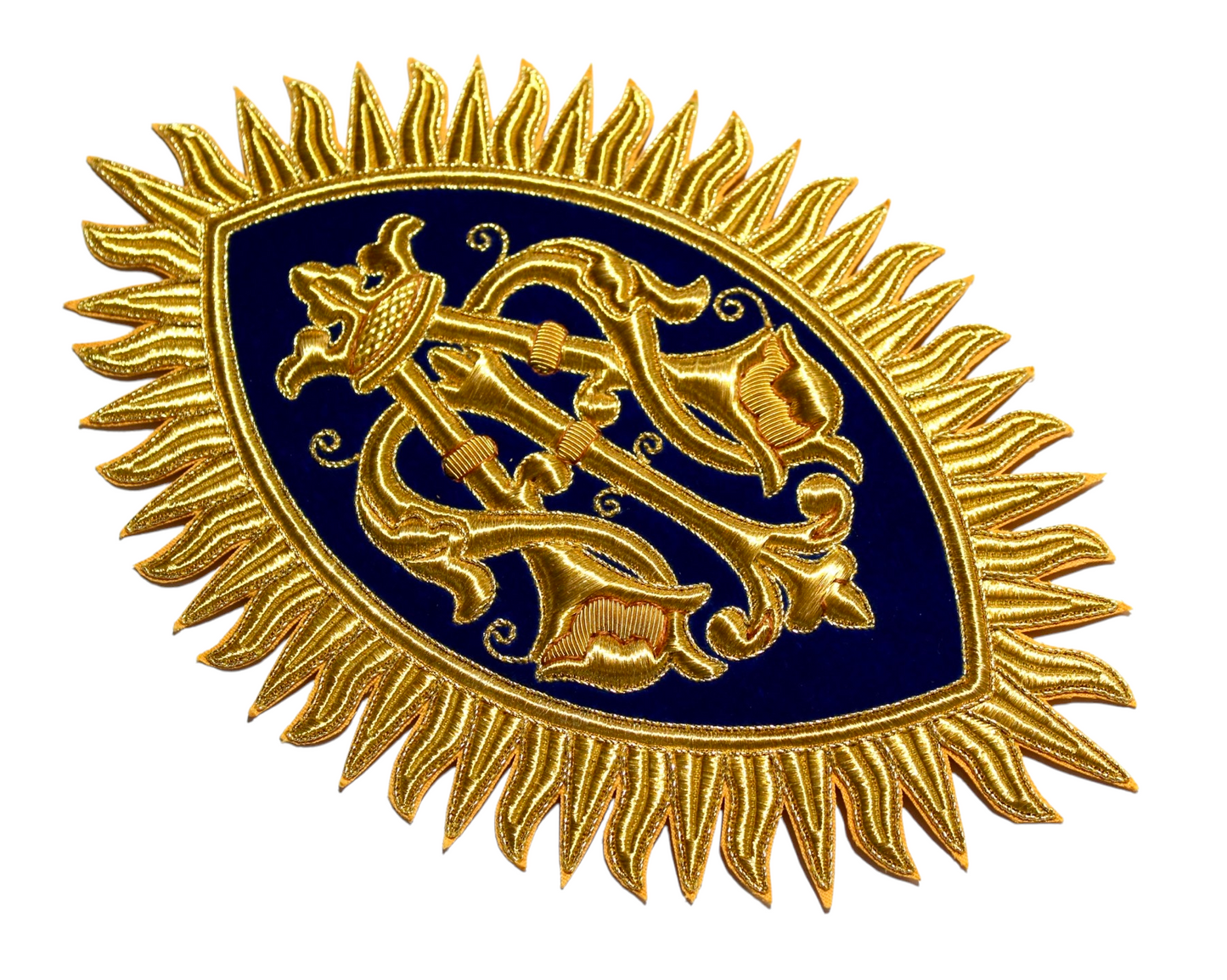Exquisite Hand-Embroidered Marian Emblem for Catholic Church Vestments