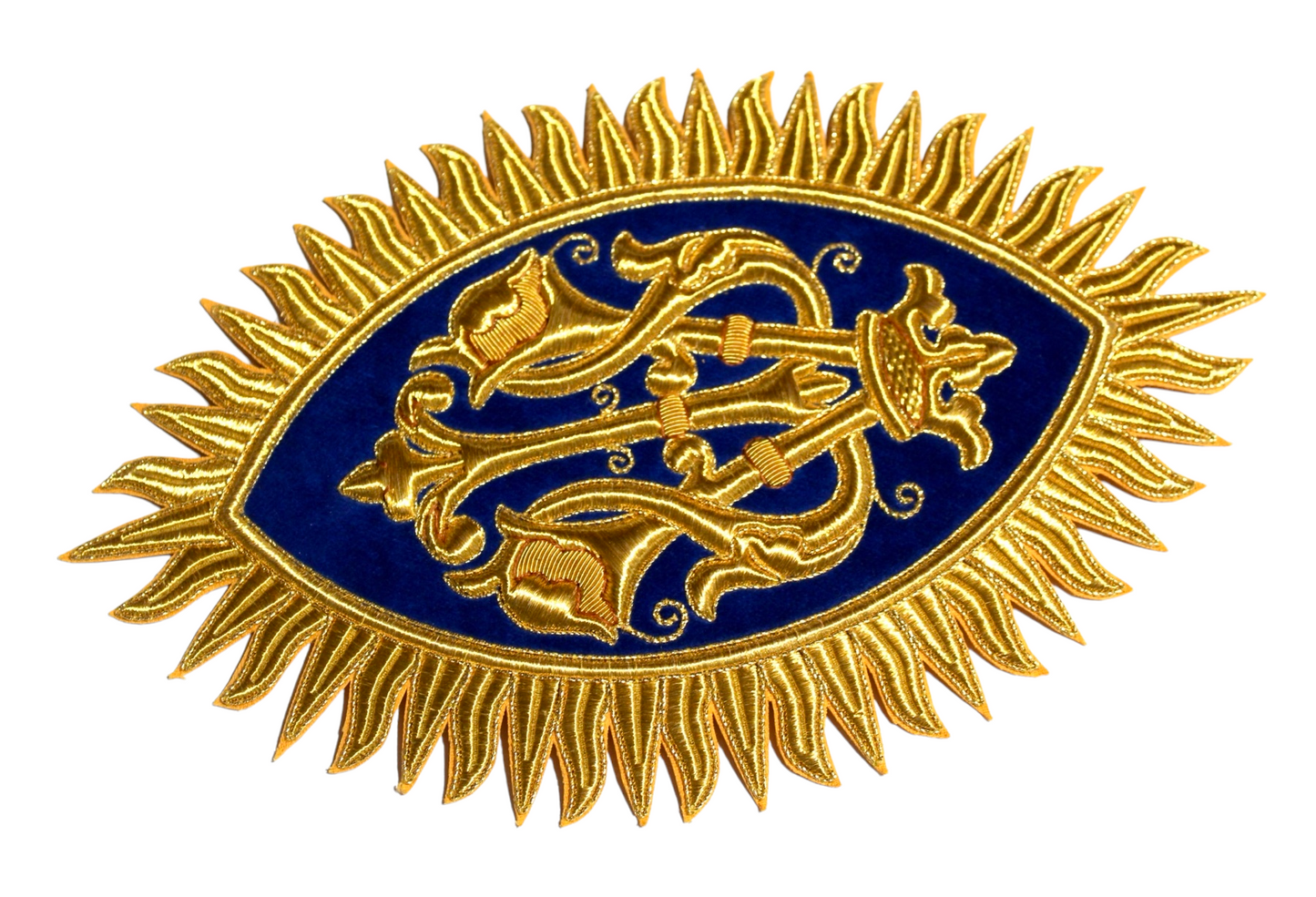 Exquisite Hand-Embroidered Marian Emblem for Catholic Church Vestments