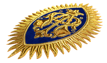 Exquisite Hand-Embroidered Marian Emblem for Catholic Church Vestments