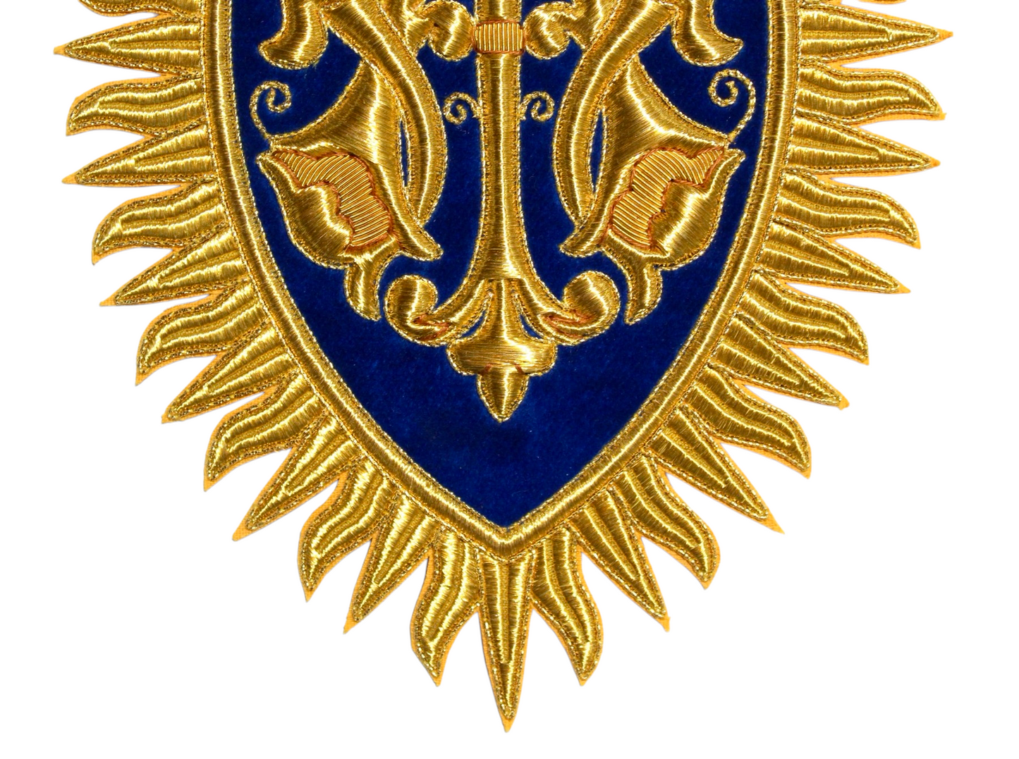 Exquisite Hand-Embroidered Marian Emblem for Catholic Church Vestments