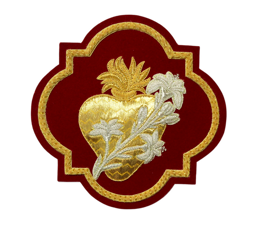Heart of St. Joseph Hand-Embroidered Appliqué