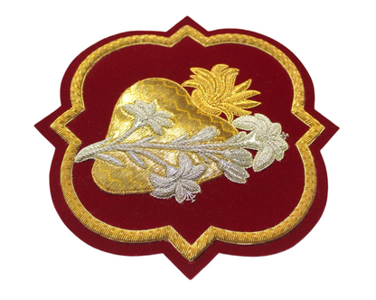 Heart of St. Joseph Hand-Embroidered Appliqué
