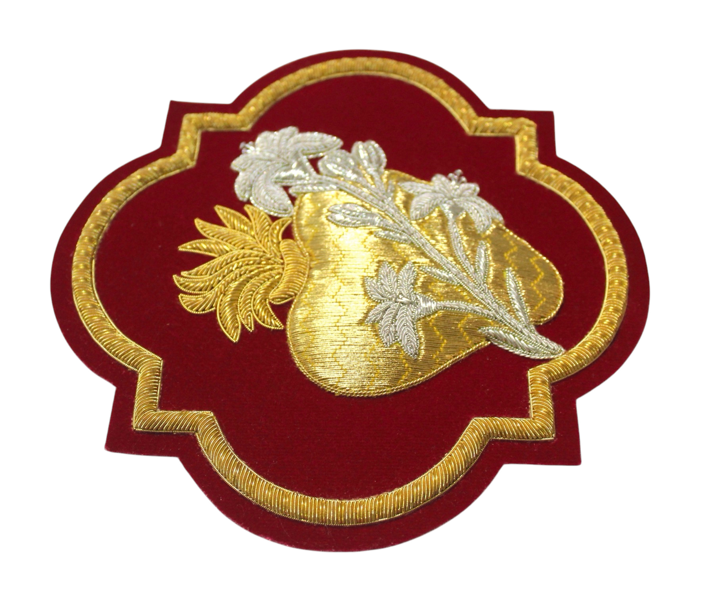 Heart of St. Joseph Hand-Embroidered Appliqué