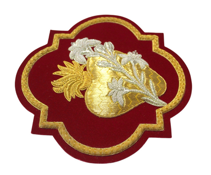 Heart of St. Joseph Hand-Embroidered Appliqué