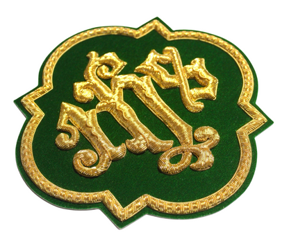 IHS Gold Bullion Hand-Embroidered Appliqué For Catholic Vestment