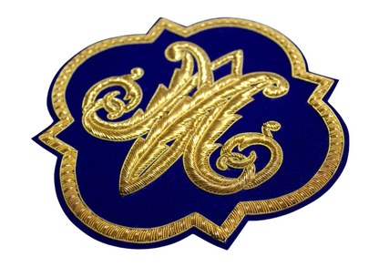 Marian Hand-Embroidered Liturgical Church Emblem for Vestments