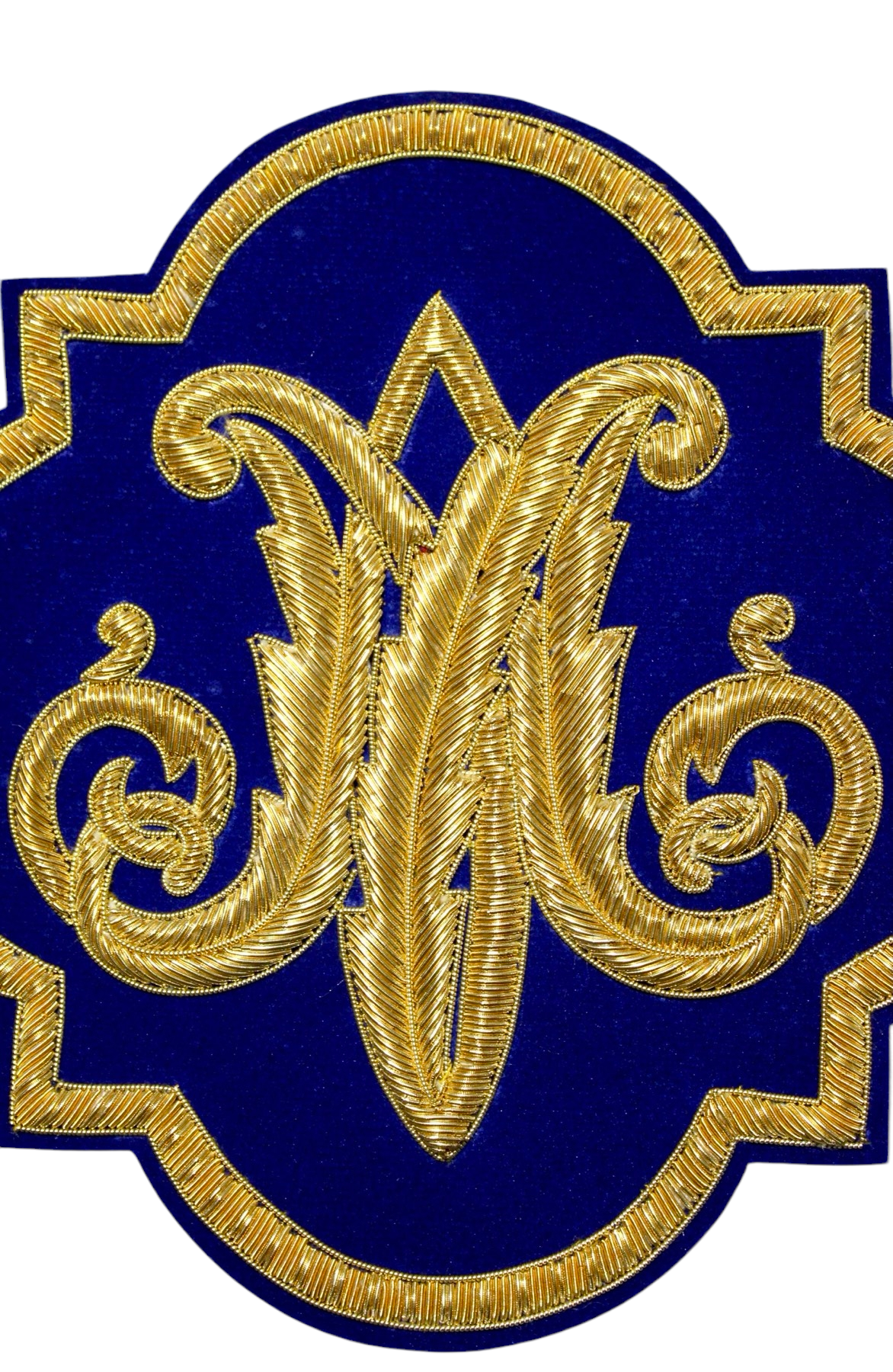 Marian Hand-Embroidered Liturgical Church Emblem for Vestments