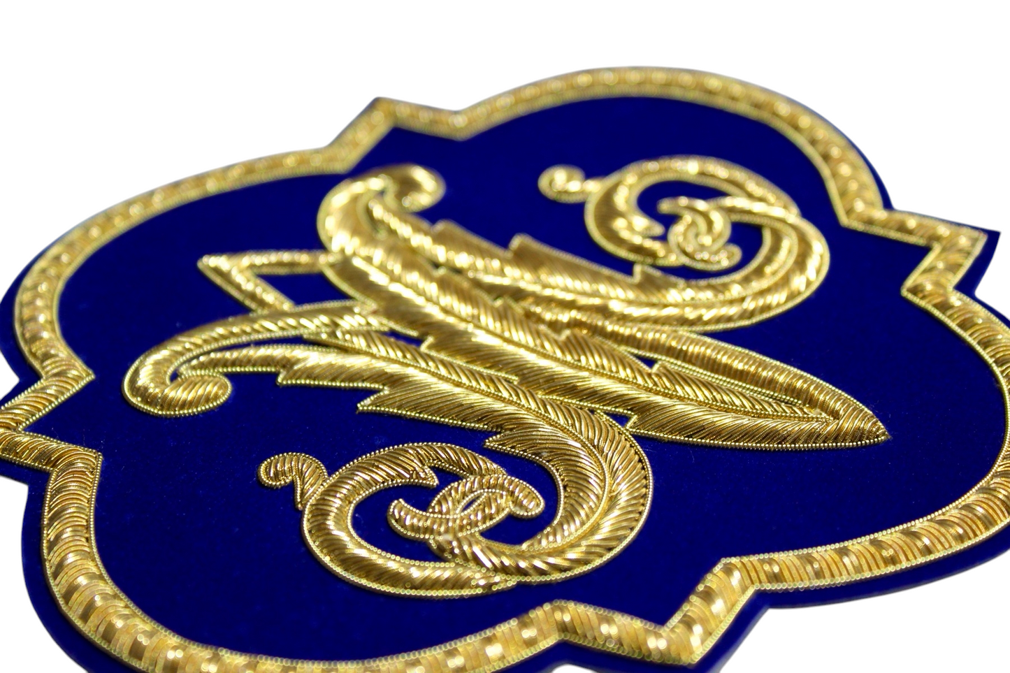 Marian Hand-Embroidered Liturgical Church Emblem for Vestments