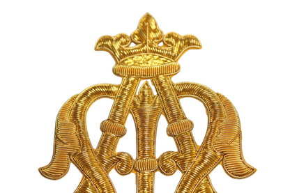 MA Hand-Embroidered Marian Emblem Appliqué – Liturgical Vestment