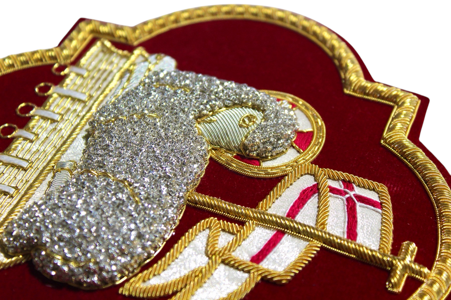Holy Lamb Hand-Embroidered Liturgical Church Emblem Appliqué for Vestments