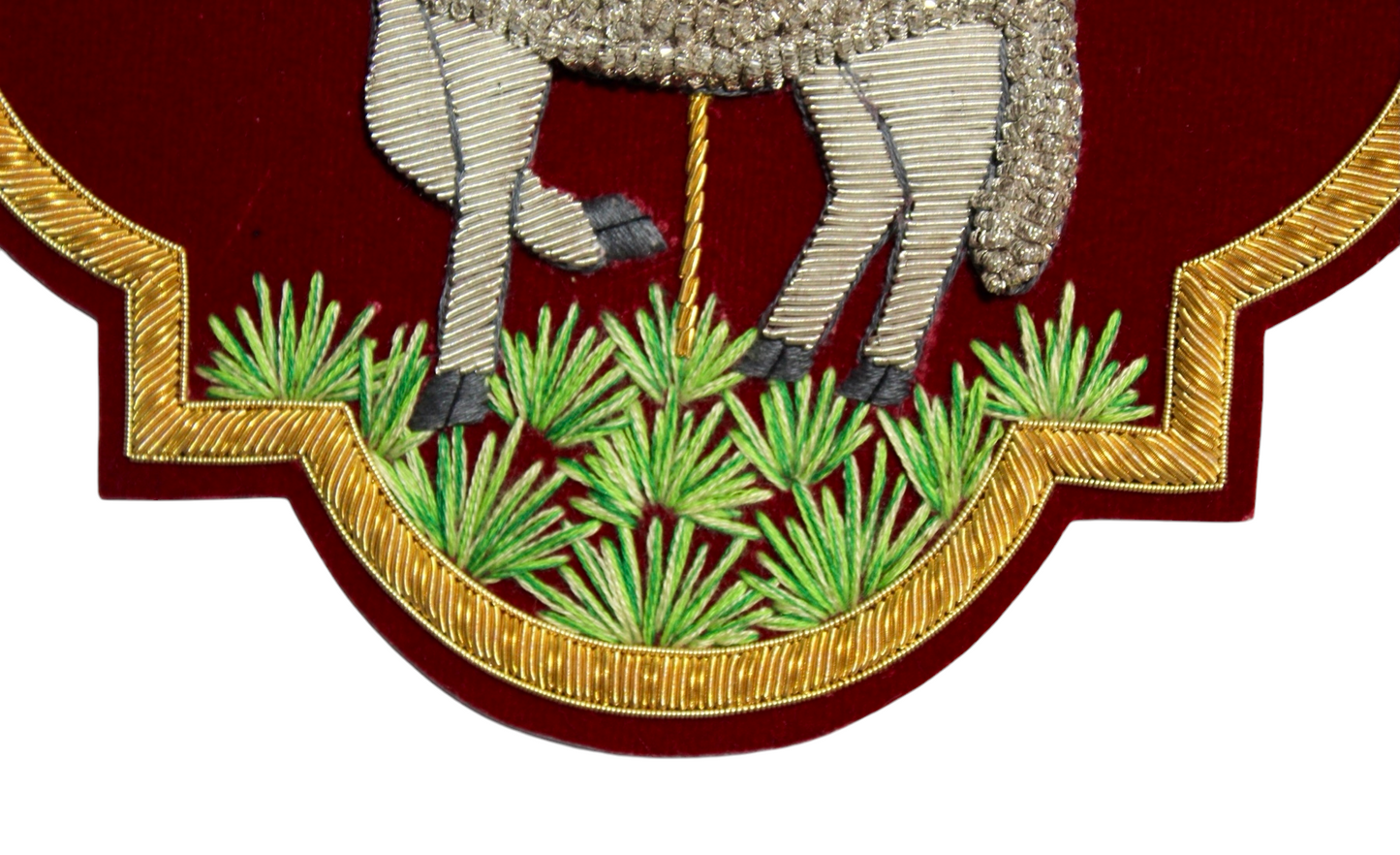 Agnus Dei (Lamb of God) Emblem for Catholic Vestments Sewn On Velvet