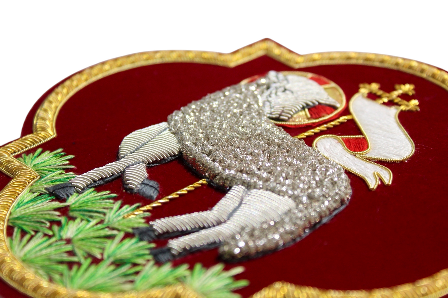 Agnus Dei (Lamb of God) Emblem for Catholic Vestments Sewn On Velvet