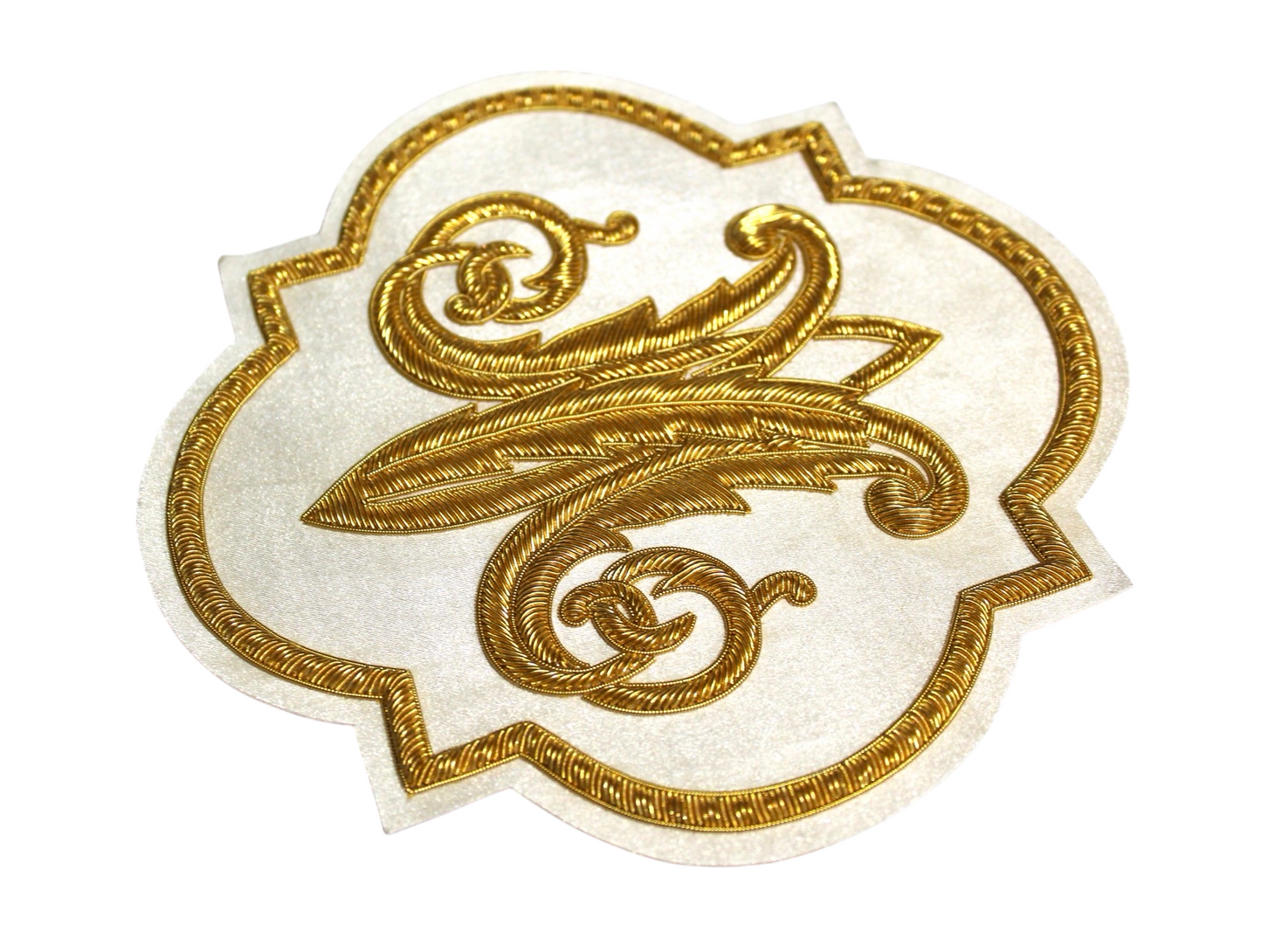 Marian Hand-Embroidered Liturgical Church Emblem for Vestments