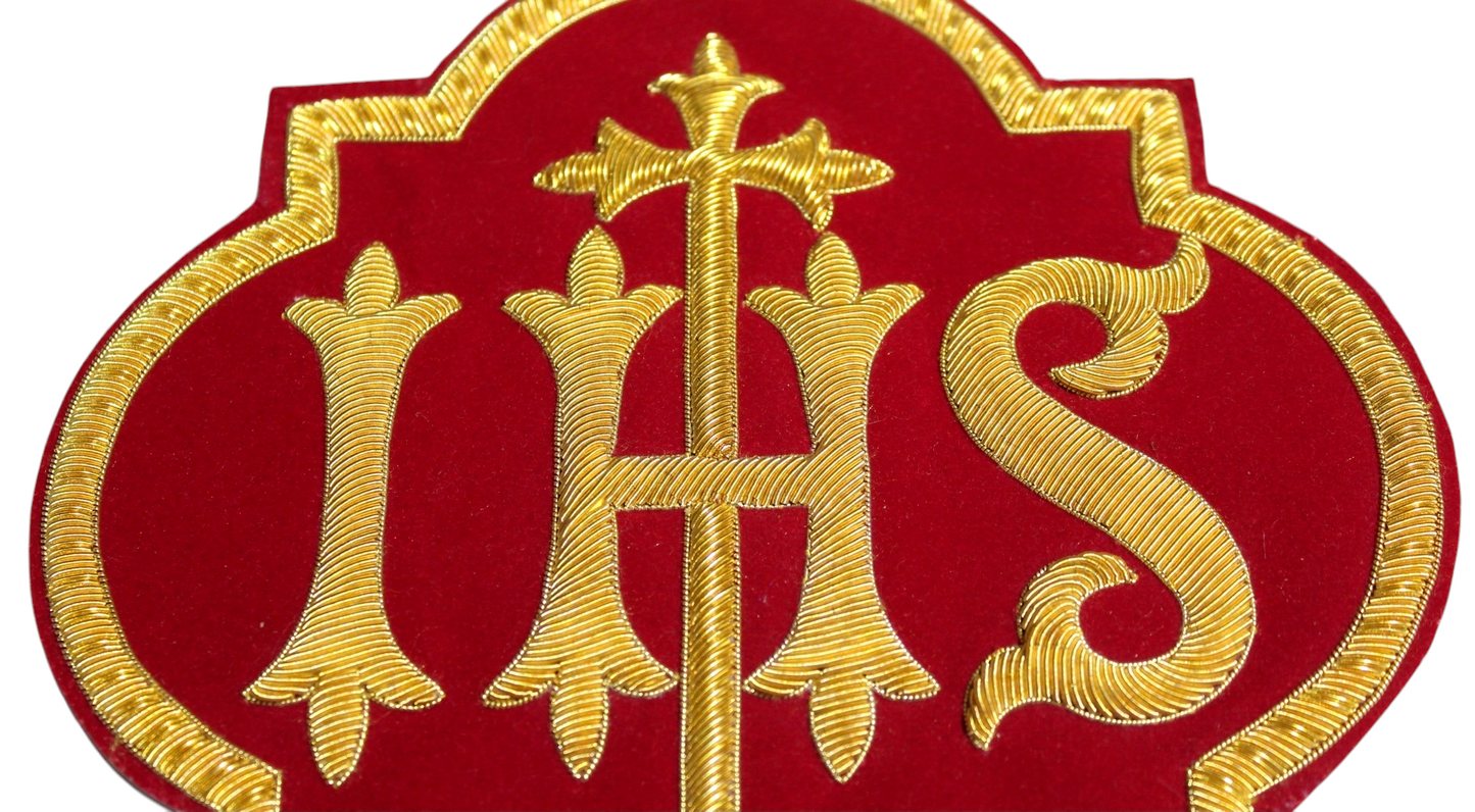 IHS Hand-Embroidered Liturgical Church Emblem
