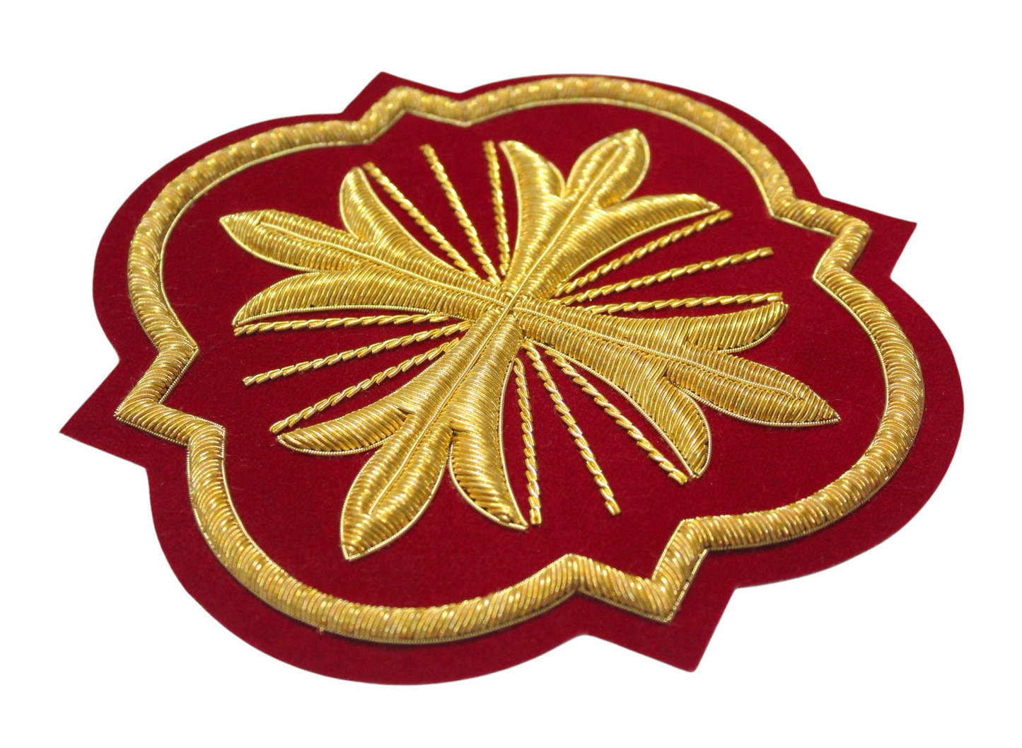 Liturgical Church Emblem – Hand-Embroidered Cross Appliqué