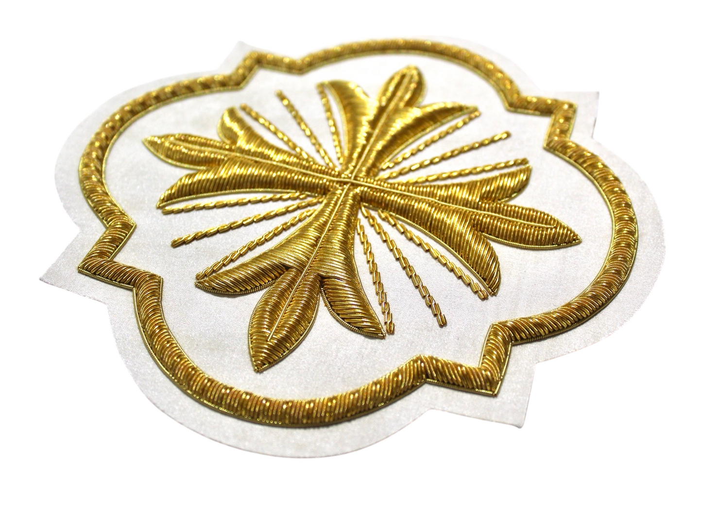 Liturgical Church Emblem – Hand-Embroidered Cross Appliqué