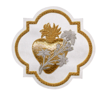 Heart of St. Joseph Hand-Embroidered Appliqué