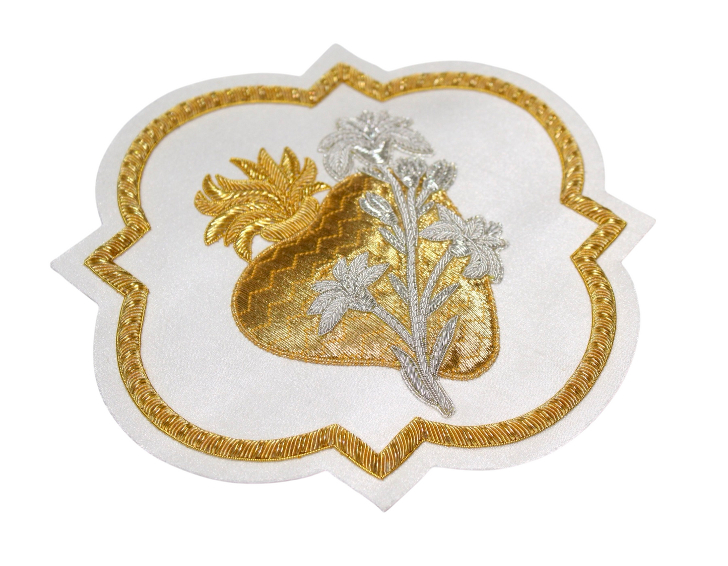 Heart of St. Joseph Hand-Embroidered Appliqué