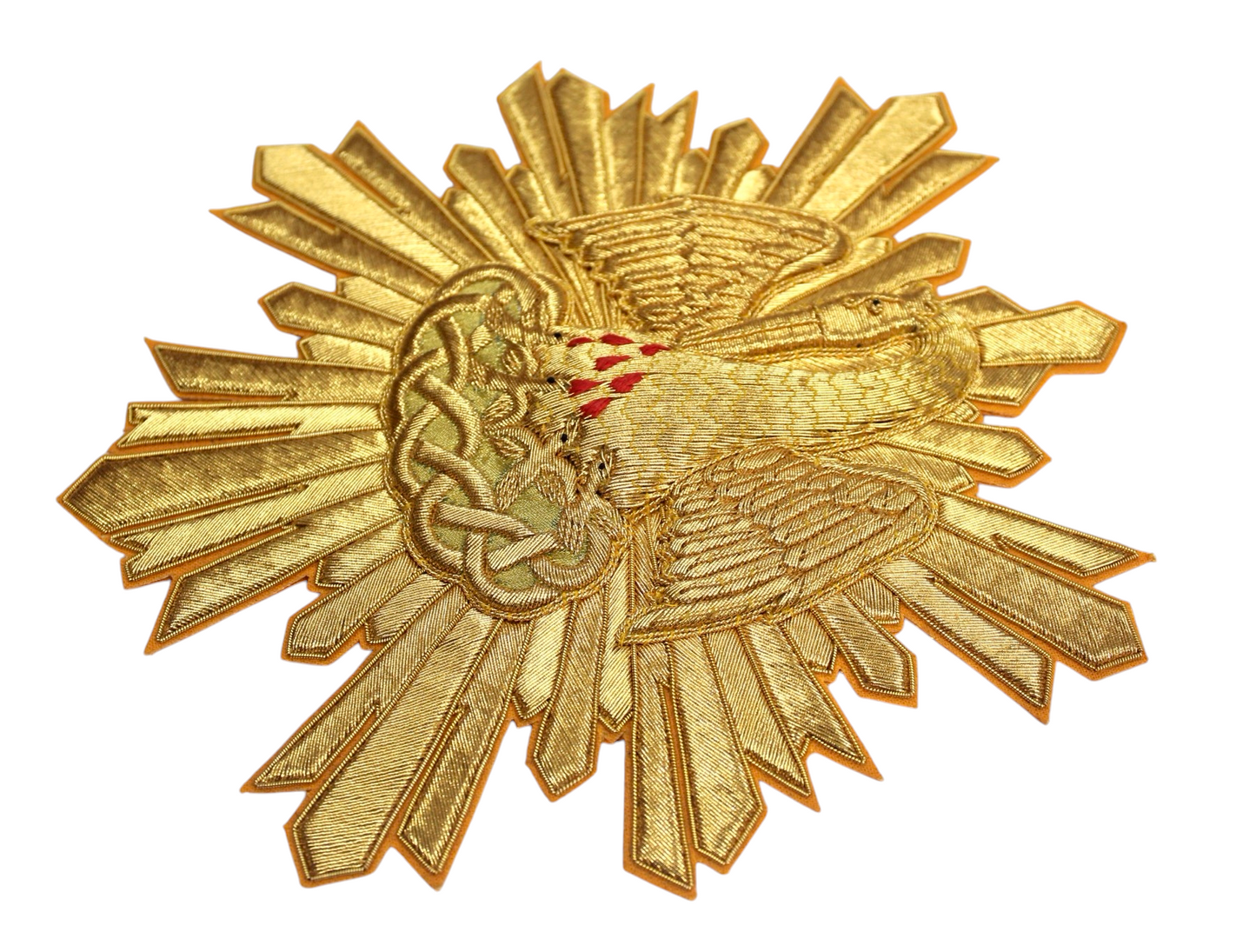Hand-Embroidered Pelican with Rays Appliqué – Catholic Vestment Embroidery