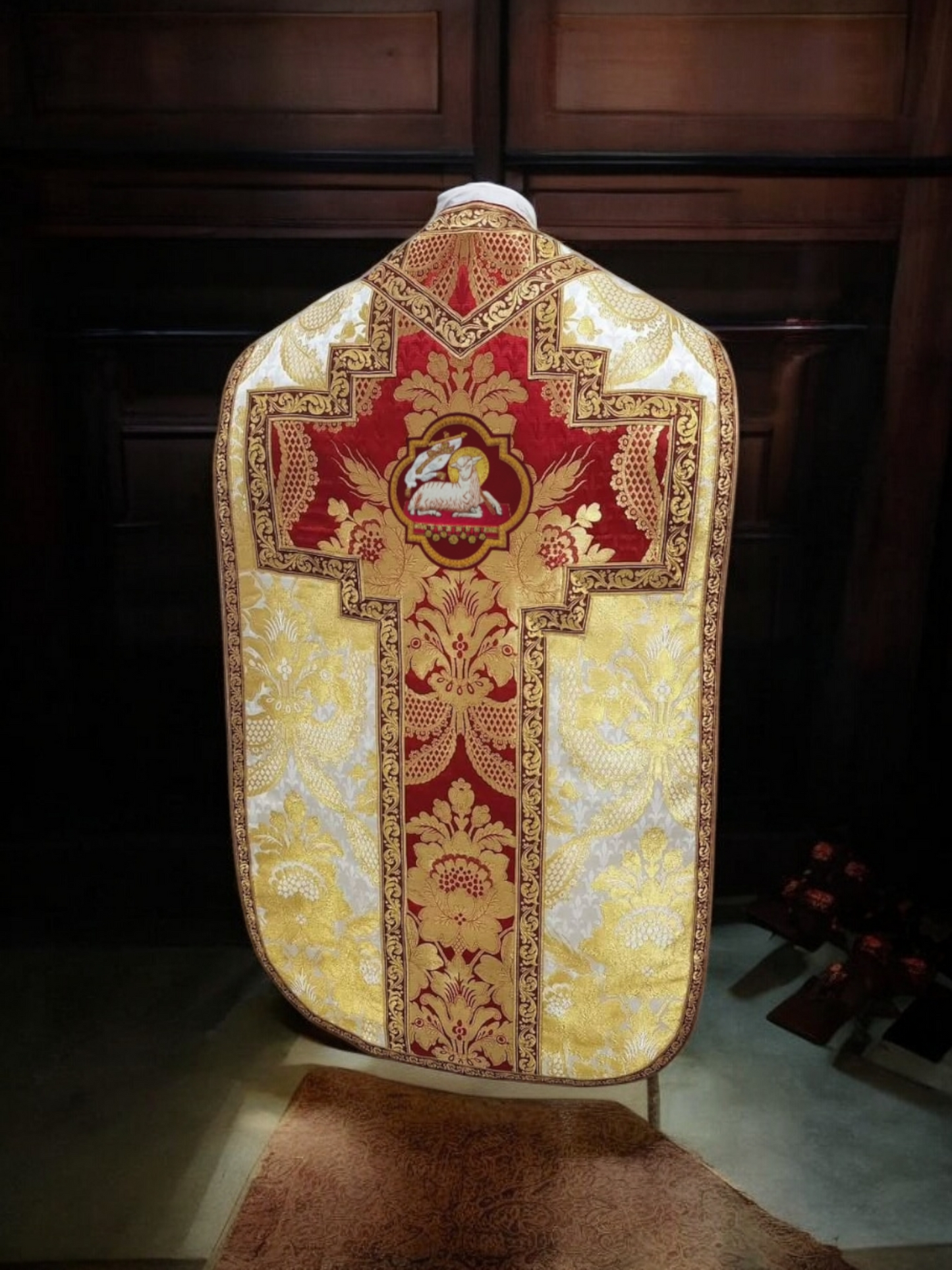 Hand-Embroidered Agnus Dei (Holy Lamb) Appliqué