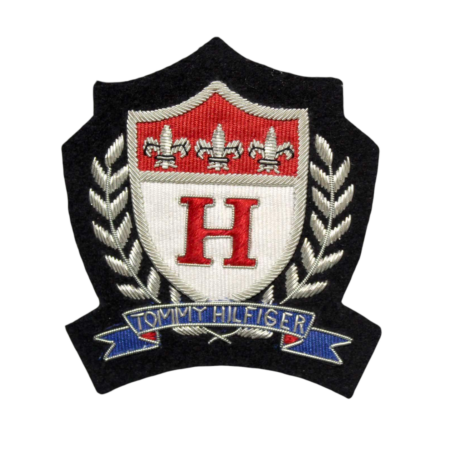 Hand-Embroidered Fashion Crest Patch – Gold &amp; Silver Bullion Wire Badge