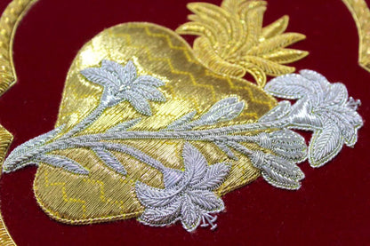Heart of St. Joseph Hand-Embroidered Appliqué