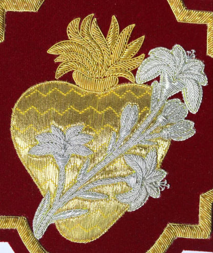 Heart of St. Joseph Hand-Embroidered Appliqué