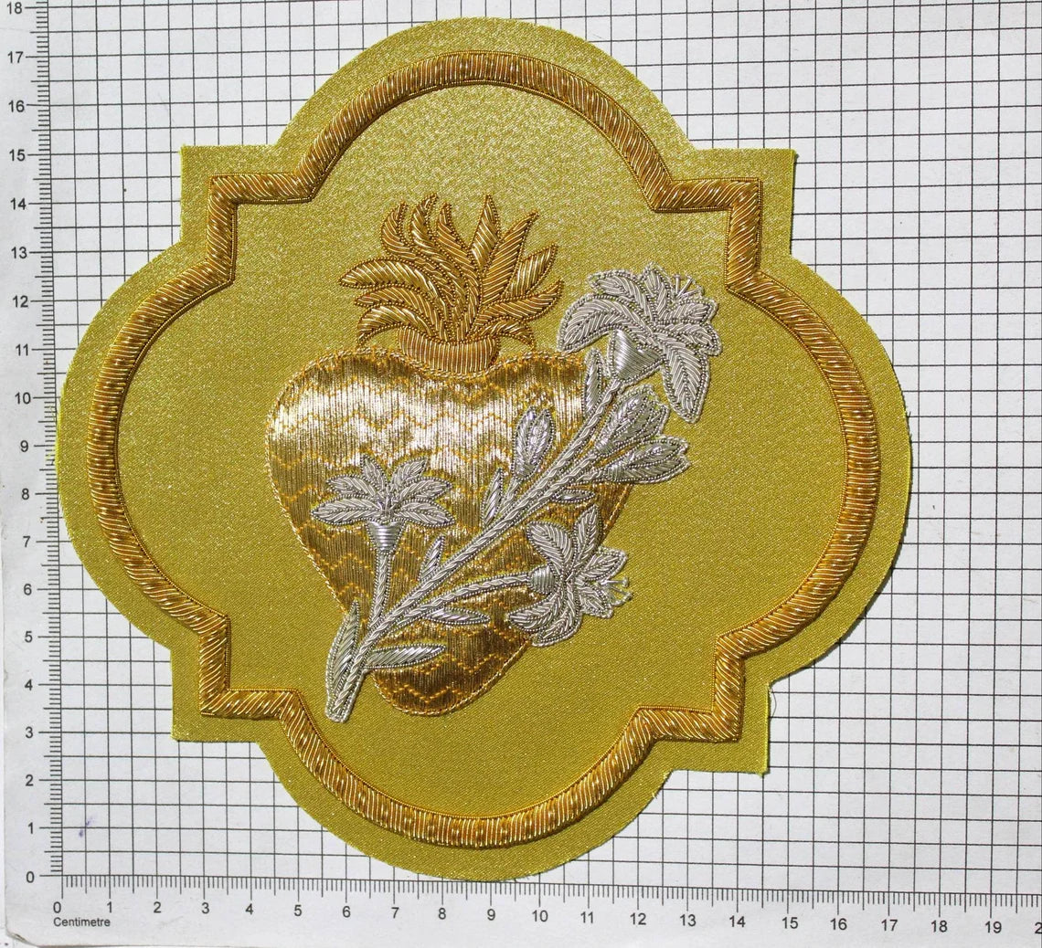 Heart of St. Joseph Hand-Embroidered Appliqué